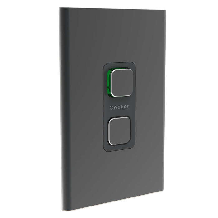 clipsal s3041 45c sh cover frame 1 switch vertical silver shadow