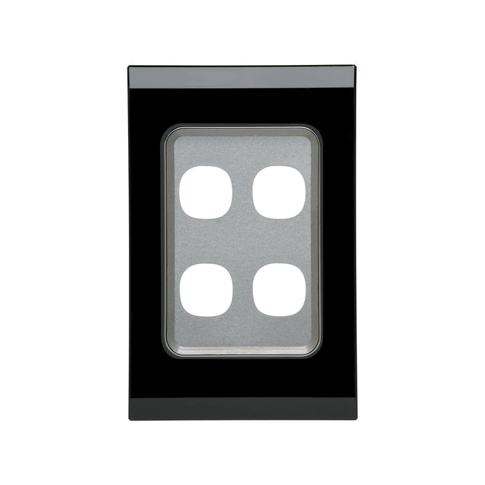 clipsal saturn series grid and plate assembly 4 gang 4034vh eb