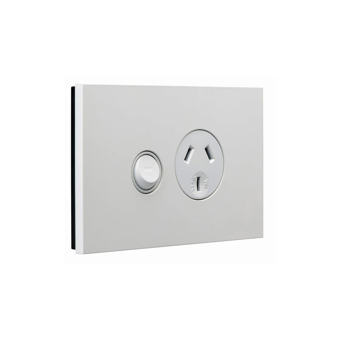 clipsal saturn zen socket switch single 10a 250v white