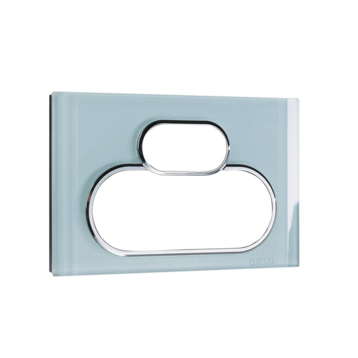 clipsal saturn series iconic 2 gang switch plate skin only cool grey4025c om