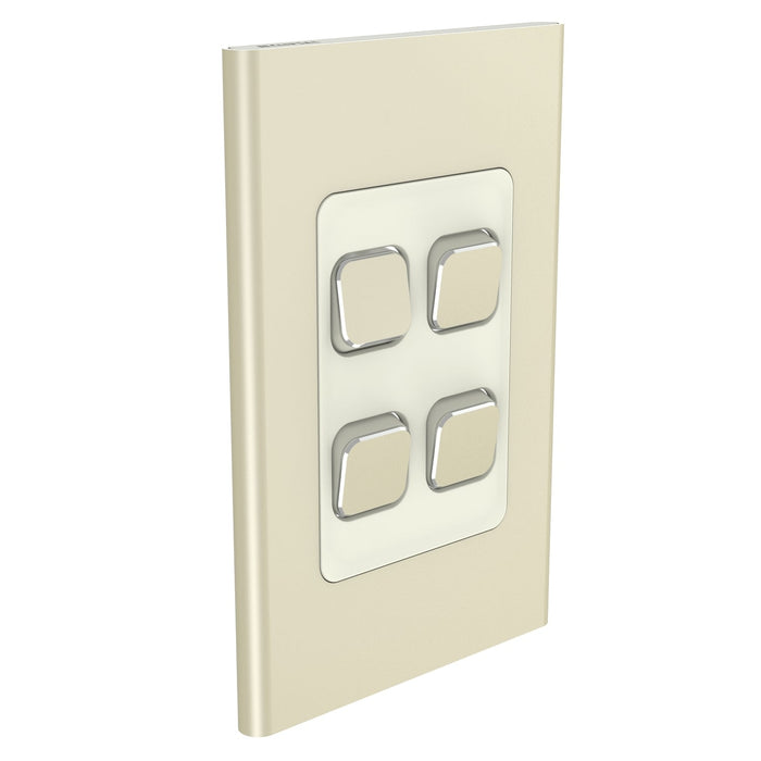 clipsal s3044c ce 4 gang switch plate skin only crowne
