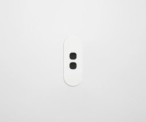 ZETR 12 Series 2 Gang Grid & plate Clipsal white