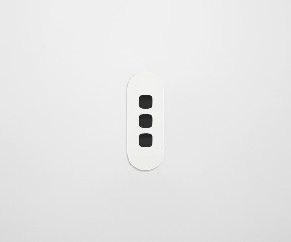 ZETR 12 Series 3 Gang Grid & Plate HPM white