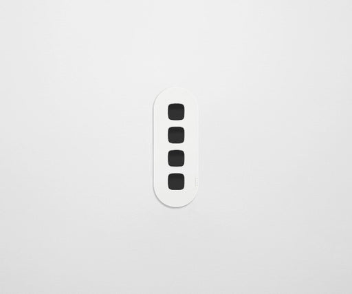 ZETR 12 Series 4 Gang Grid & Plate HPM white