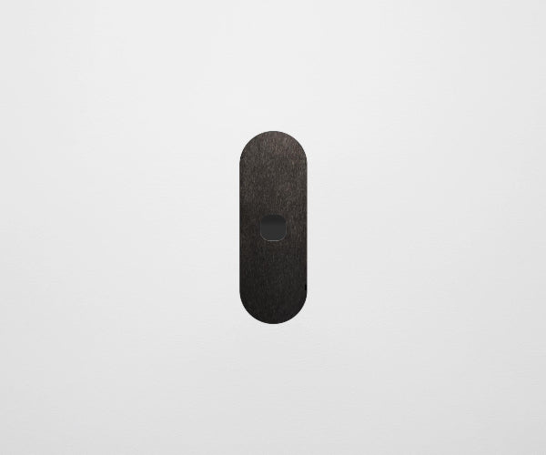 ZETR 13 Flush Series 1 Gang Carbon Nano Cover Plate Black Steel Clipal