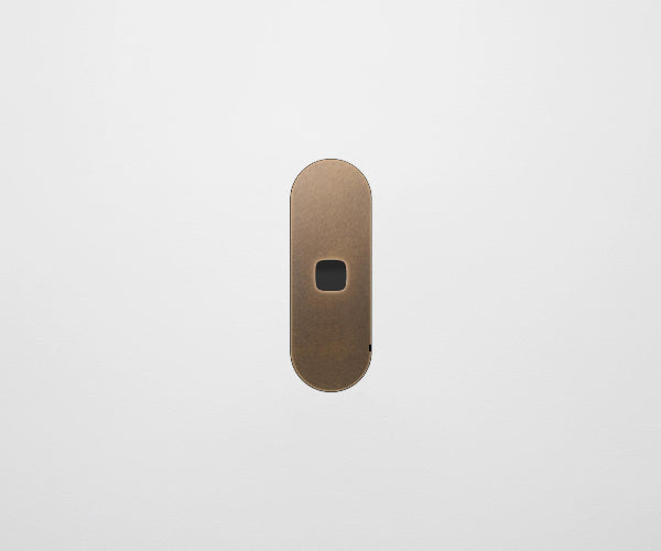 ZETR 13 Flush Series 1 Gang Carbon Cover Plate Aged Brass HPM