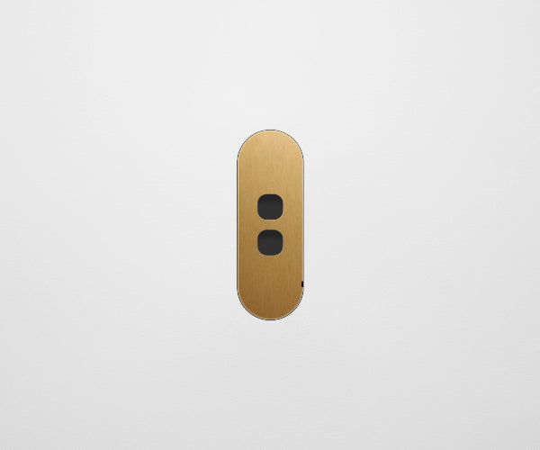 ZETR 13 Flush Series 2 Gang Carbon Nano Cover Plate Nano Brass Clipsal