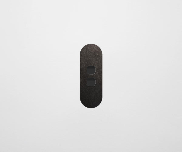 ZETR 13 Flush Series 2 Gang Carbon Nano Cover Plate Black Steel Clipsal