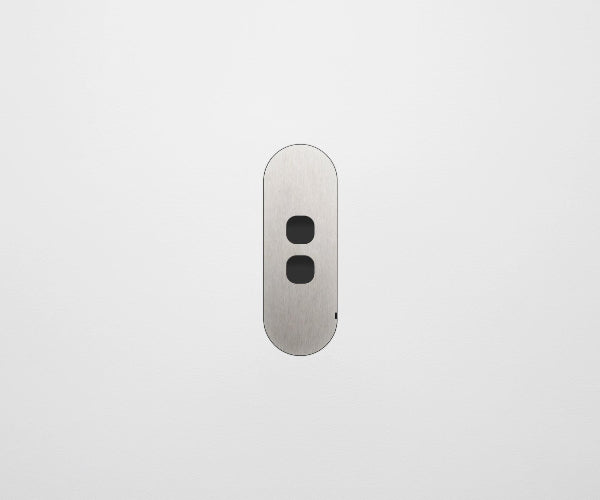 ZETR 13 Flush Series 2 Gang Carbon Nano Cover Plate Steel HPM