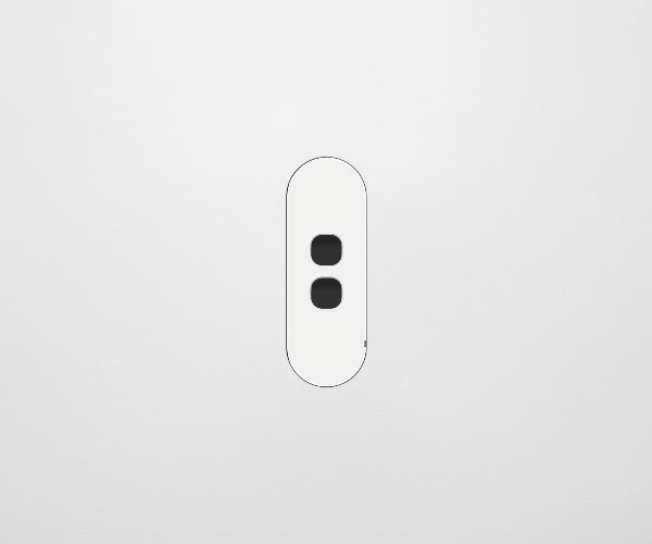 ZETR 13 Flush 2 Gang Switch Grid, Available in 2 Colours