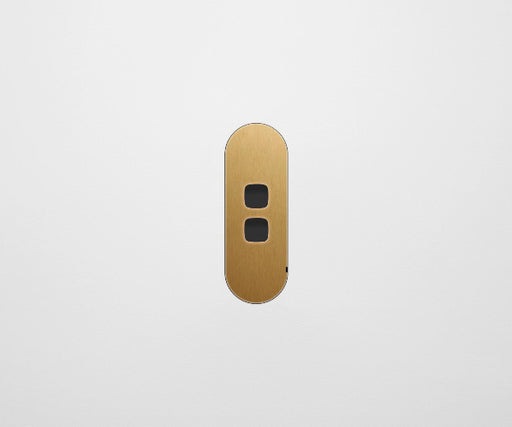 ZETR 13 Flush Series 2 Gang Carbon Nano Cover Plate Nano Brass HPM