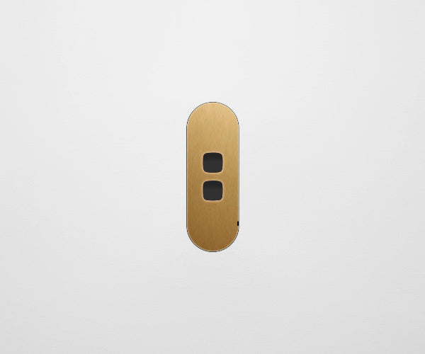 ZETR 13 Flush Series 2 Gang Carbon Nano Cover Plate Nano Brass HPM