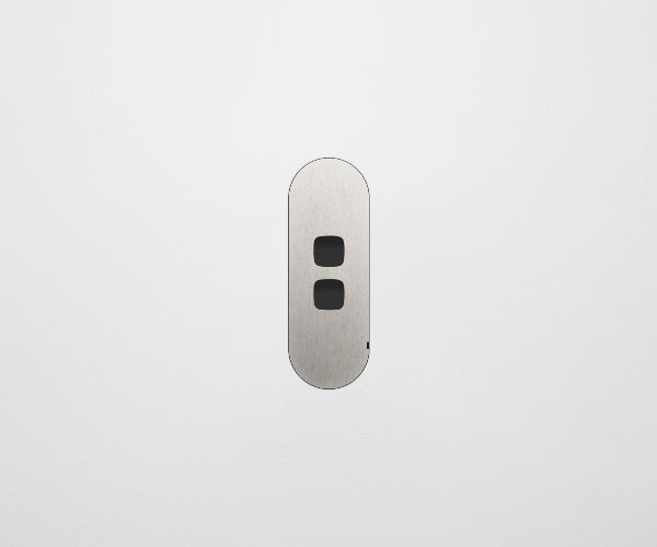 ZETR 13 Flush Series 2 Gang Carbon Nano Cover Plate Steel Clipsal