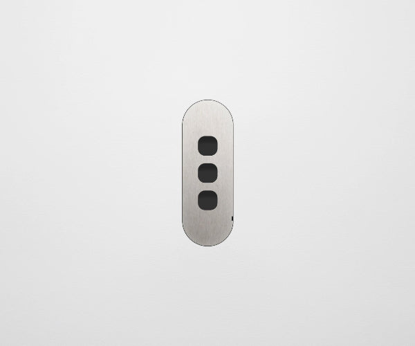 ZETR 13 Flush Series 3 Gang Carbon Nano Cover Plate Nano Steel Clipsal