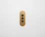 ZETR 13 Flush Series 3 Gang Carbon Nano Cover Plate Nano Brass HPM