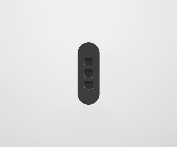 ZETR 13 1 Gang Grid & Plate HPM black