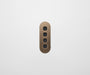 ZETR 13 Flush Series 4 Gang Carbon Cover Plate Aged Brass Clipsal