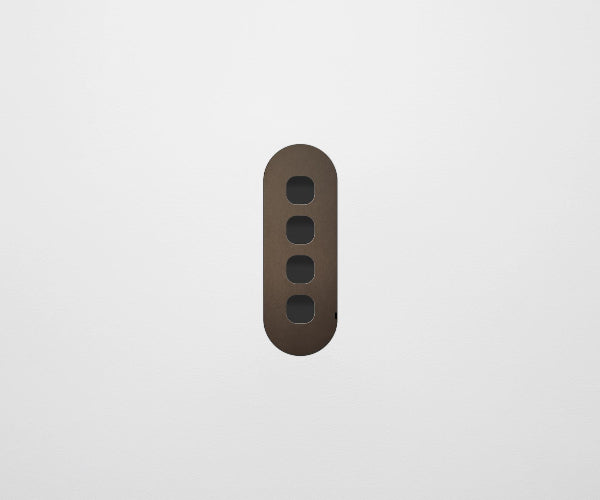 ZETR 13 Flush Series 4 Gang Carbon Cover Plate Bronze Clipsal