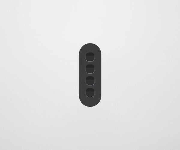 ZETR 13 Series 4 Gang Grid & Plate Clipsal black