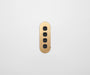 ZETR 13 Flush Series 4 Gang Carbon Cover Plate Natural Brass Clipsal