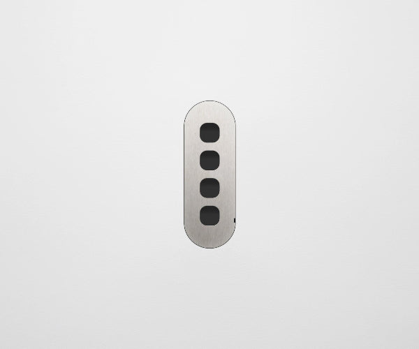 ZETR 13 Flush Series 4 Gang Carbon Nano Cover Plate Nano Steel Clipsal