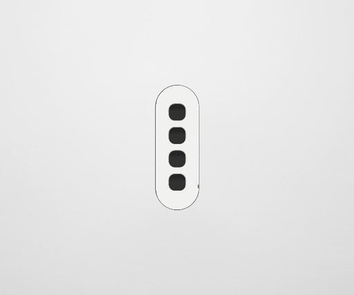 ZETR 13 Series 4 Gang Grid & Plate Clipsal white