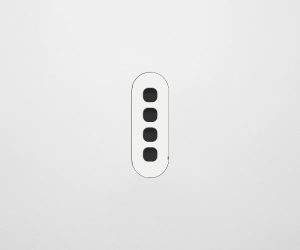 ZETR 13 Series 4 Gang Grid & Plate Clipsal white