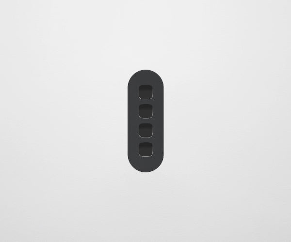 ZETR 13 Series 4 Gang Grid & Plate HPM black