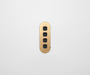 ZETR 13 Flush Series 4 Gang Carbon Cover Plate Natural Brass HPM