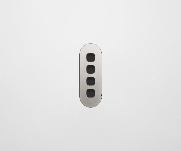 ZETR 13 Flush Series 4 Gang Carbon Nano Cover Plate Nano Steel HPM