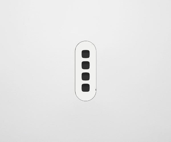 ZETR 13 Series 4 Gang Grid & Plate HPM white