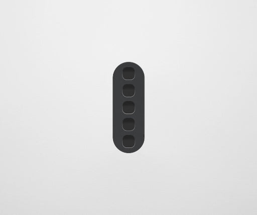 ZETR 13 Series 5 Gang grid and plate Clipsal black