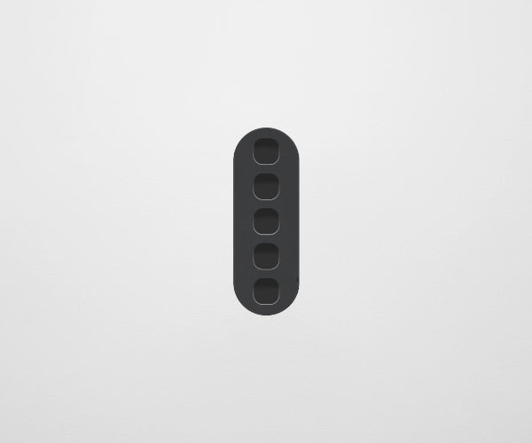 ZETR 13 Series 5 Gang grid and plate Clipsal black