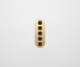 ZETR 13 Flush Series 5 Gang Carbon Cover Plate Natural Brass Clipsal