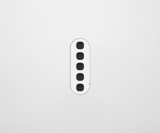 ZETR 13 Series 5 Gang grid and plate Clipsal white