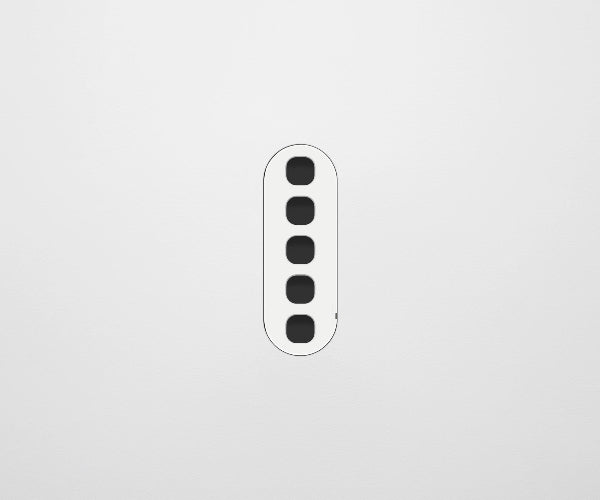 ZETR 13 Series 5 Gang grid and plate Clipsal white