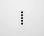 ZETR 13 Series 5 Gang grid and plate Clipsal white