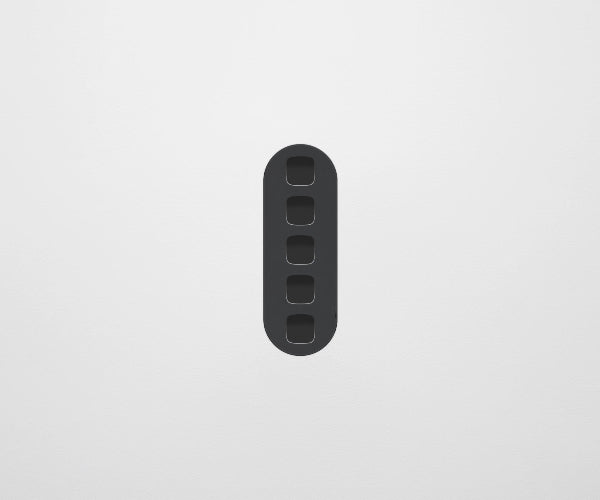 ZETR 13 Series 5 Gang grid and plate HPM black