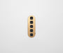 ZETR 13 Flush Series 5 Gang Carbon Cover Plate Natural Brass HPM