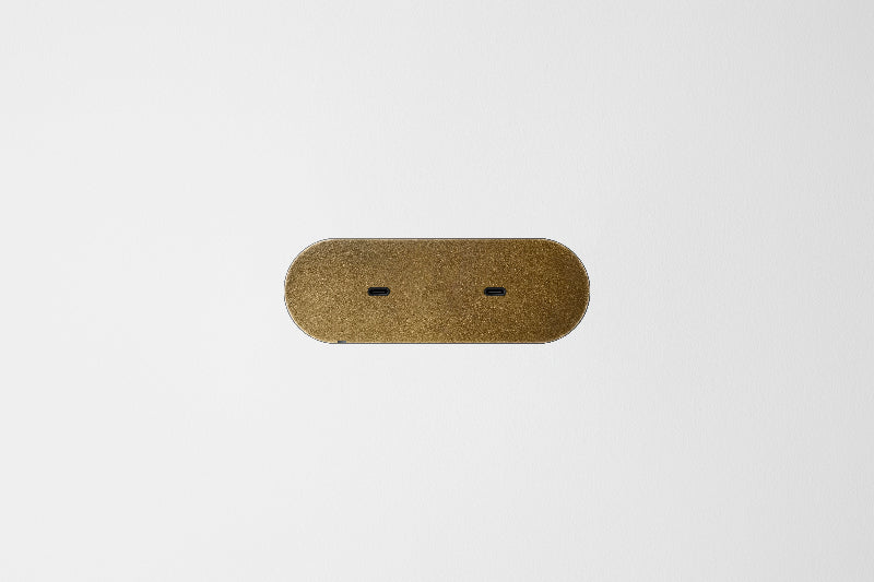 Dual USB-C Natural aged brass
