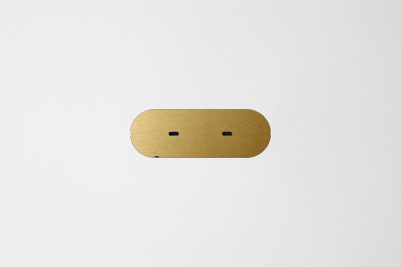 Dual USB-C brass