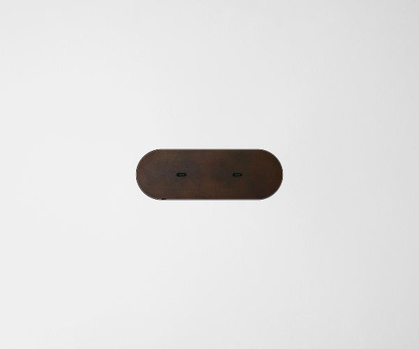 Dual USB-C Carbon Cover Plate Bronze black