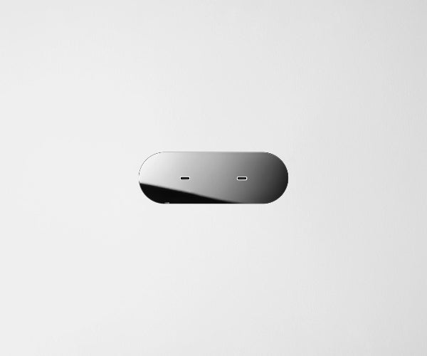 ZETR Dual USB-C Carbon Nano Cover Plate Mirror White