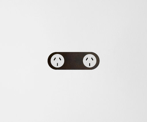 ZETR Double Powerpoint Carbon Cover Plate Bronze White