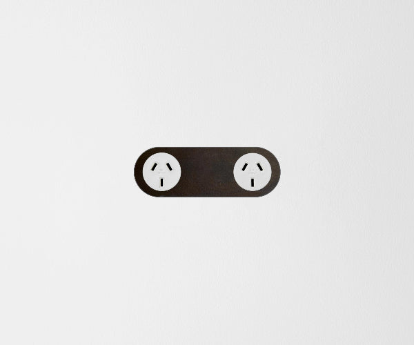 ZETR Double Powerpoint Carbon Cover Plate Bronze White