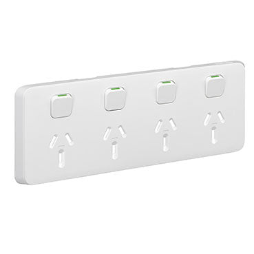 Clipsal Iconic Quad Powerpoint Cover Plate Only, Available in 5 Colours
