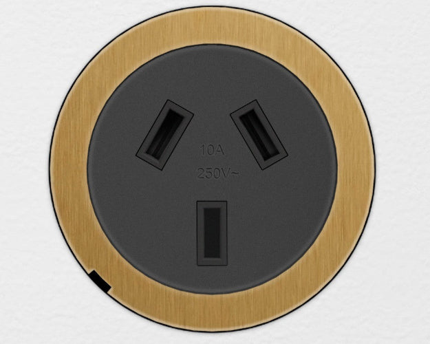 ZETR 48 Carbon Black Single Powerpoint Cover Plate Nano Brass