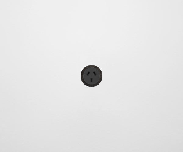 ZETR 48 Carbon Black Single Powerpoint Cover Plate Black Steel