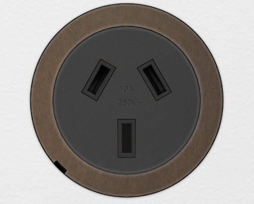 ZETR 48 Carbon Black Single Powerpoint Cover Plate Bronze