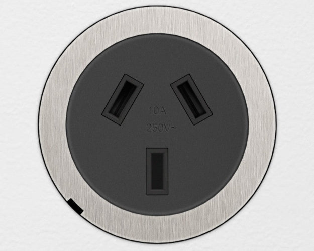 ZETR 48 Carbon Black Single Powerpoint Cover Plate Steel